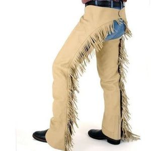 Women”s Suede Western Riding Chaps with Fringe